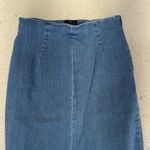 J.Crew Denim Pencil Skirt Stretch Front Slit Straight Women's Size 28 Midi L4460 Blue Photo 2