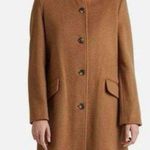 Lauren Ralph Lauren Womens Wool Blend Full Length Camel Coat Brown Size 12 Photo 3