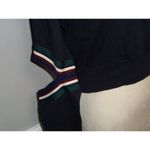 NEW "Michelle By Comune" women's XS navy cropped sweatshirt Elbow cutout Blue Photo 4