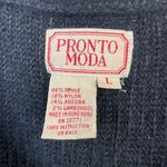 Vintage 90s Pronto Moda Fuzzy Angora Sequin Black Sweater Tank Top Holidays L Size L Photo 4