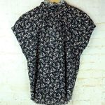  By We are Sundays Leah Shirt Women S Black Floral Gingham Button Up Boho Photo 3