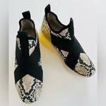 Steve Madden ‘Cryme’ Black/ Gold High-Top Sneakers with Snakeskin Print Size 7 Photo 5