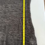 Roxy  Large Pullover Knitted Grey Hooded V-neck Long Sleeve  Pocket Sweater Photo 3