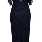 NIGHT VOGUE Vintage Black Silk Beaded Dress Size undefined Photo 1