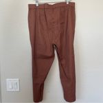 J. Jill Linen Blend Crop Pants WOMEN Size 18 Rust Zip Fly Stretch Formal Casual Brown Photo 2