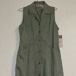 Deadstock NEW Vintage Bill Blass jean denim jean jumper dress 90s safari dress Size M Photo 3