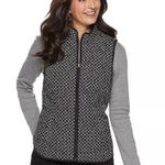 Croft & Barrow Craft & Barrow Women’s Black and White Quilted Vest  Size: Medium Photo 0