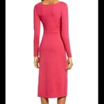 Leith  Dress Long Sleeve Midi Pink Slit Cocktail Casual Neutral Trendy Photo 2