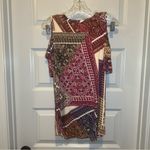Signature Studio  Multicolor Boho Print Cold Shoulder Top size S Photo 10
