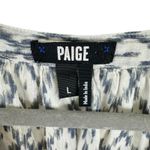 Paige  100% Cotton Revolve Sammy Diamond Pattern 3/4 Sleeve Button Up Blouse Sz L Photo 3