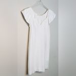 Marie Oliver White Ivory Linen Flutter Sleeve Mini Dress Photo 2