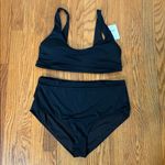 ANDIE Bikini Set Ventura Top Wide Band High Waisted Bottom Black Size S NWT Photo 2