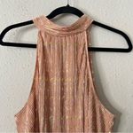 Anthropologie  Vickie Pink Metallic Halter Top NEW Size XL Photo 4