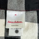 Hanna Andersson Flannel Buffalo Plaid long sleeve button down Pajama Top Black Size M Photo 8