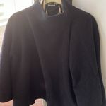 Fleece cowl neck Poncho Black EUC One size fits most Photo 1