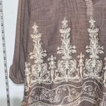 Retrology embroidered blouse in mauve Photo 1