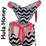 Hula Honey  Pink and black Bikini S/M NWT Photo 1