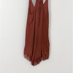 Free People Rust Eyelash Lace Boho Mini Sexy Beach Slip Dress Size Medium Photo 6