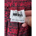Leslie Fay  Skirt Womens Size 10 Red Black Pleated Maxi Vintage Elastic Waist Photo 4