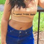 Nude Crop Tank Top Tan Photo 0