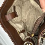 Michael Kors HAMILTON ZEBRA PRINT BROWN IVORY EW LARGE SATCHEL NWT RETAIL $368 Photo 9