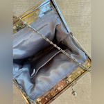 Grey Beaded Embroidered Wallet Pouch Clasp Silver Photo 3