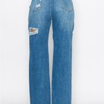 Boutique Medium Wash Denim Cut Out Boyfriend Jeans Photo 3