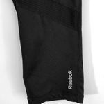 Reebok Textured Inset Stripe Capri Leggings Cropped Legging Black Photo 5