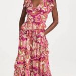 Anthropologie Love The Label Salome Metallic Maxi Dress in Marrakech Pink Photo 4