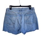 Frame Le Nouveau Straight Distressed Denim Shorts Size 30 Raw Hem Photo 1