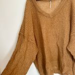 Free People  Lulu Oversized V-Neck Sweater in Birchwood Brown - Size: Large Photo 5