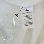 Lulus White Satin Mock Neck Midi Dress NWT Size Large White Cocktail Dress Photo 9