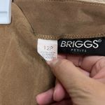 Briggs New York Vintage Briggs Tan/Brown Midi Skirt Career Professional Stretch Women Size 12P Photo 4