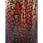 Velvet Dark Fairy Vintage Skirt Black Red Floral Midi Whimsigoth M/L Punk USA Size M Photo 2