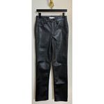 Good American Faux Leather Good Icon Jeans in Black001 Size US 27 Photo 3