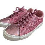 Pink Glitter Shiny Sparkle Fashion Sneakers Women’s Size 7 Barbie Low Top Photo 2