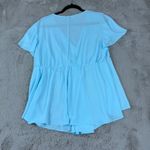 Torrid  Romper - Baby Blue, Flutter‎ Sleeve, Plus Size - Size 0 Photo 3