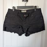 Free People  Women's Size 26 Black Distressed Denim Shorts Photo 1