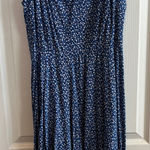 Old Navy Blue and White Pleated Mini Sundress Photo 0