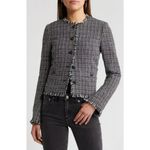 Rag and Bone  Carmen Fringe Tweed Jacket Black Multi Size 14 NWT Edgy Work Office Photo 7