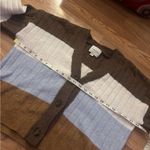 Pink Rose Stripe Sweater Size Large Photo 4