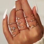 Urban Outfitters  10pc galaxy ring set Photo 0