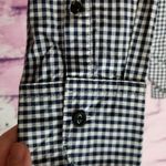 Rag and Bone  BLACK WHITE PLAID GINGHAM PRINT BOW TIE BACK BUTTON FRONT SHIRT XS Photo 6