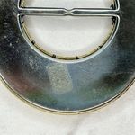 Vintage Plastic and Metal Metallic Gold Scarf Slide Shirt Tie Bar Belt Buckle Photo 7