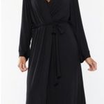 SAVAGE X Fenty Black Lace Cut Out Silky Robe Bedroom Boudoir Sexy Size M/L Photo 0