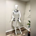 Tuckernuck  Jackie Tweed Shift Dress S NWT Navy Stripe Bouclé Classic Sleeveless Photo 5