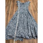 Grace Dresses‎ Boho India Cotton Smocked Maxi Dress Blue White L Vintage Y2K Size 12 Photo 3