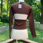 NWT Free People Movement Bail Out Long Sleeve Layer Crop Top Cocoa Brown XS/S Size undefined Photo 4