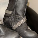 Not Rated  Black Rhinestone Ankle Boots Booties Photo 2