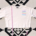 J.Crew University Terry Crop Crewneck Anti Social Moms Club Sweatshirt Small Photo 2